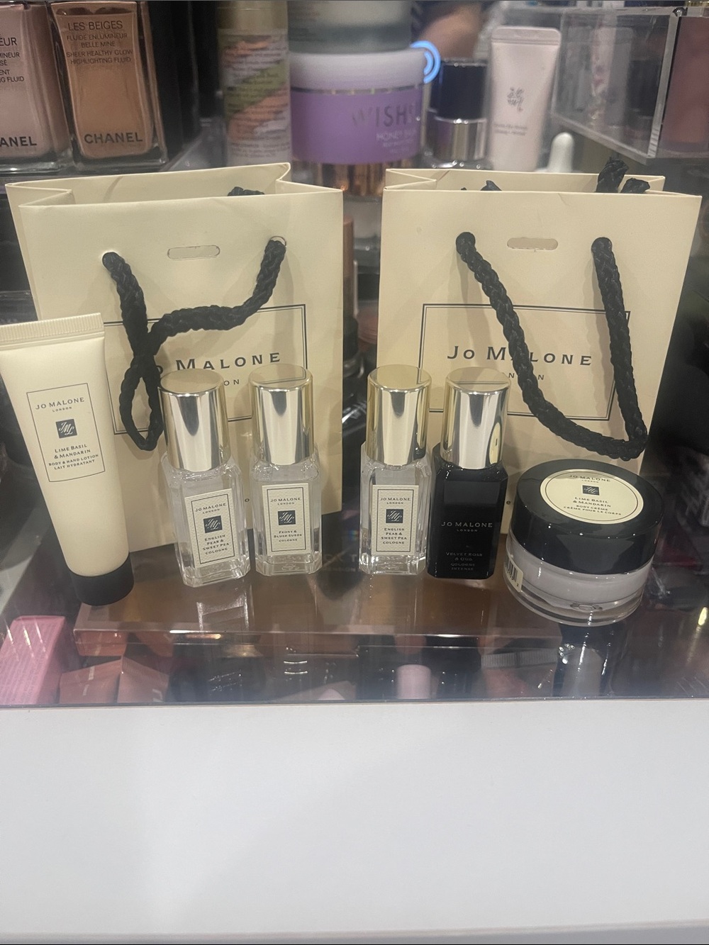Jo Malone Mini Fragrance & Body Set in Cream and Black 8 item bundle New